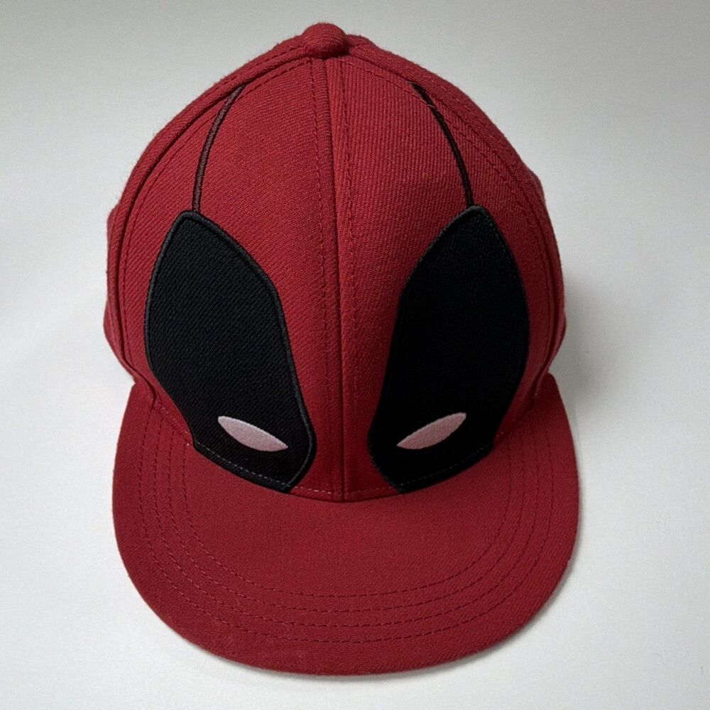 BioWorld Marvel Deadpool Red Snapback Hat Cap One Size Fits Most